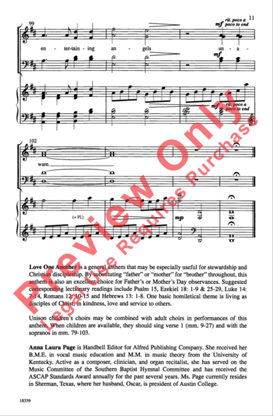 Love One Another Love One Another 4-Part scores gallery preview page 11