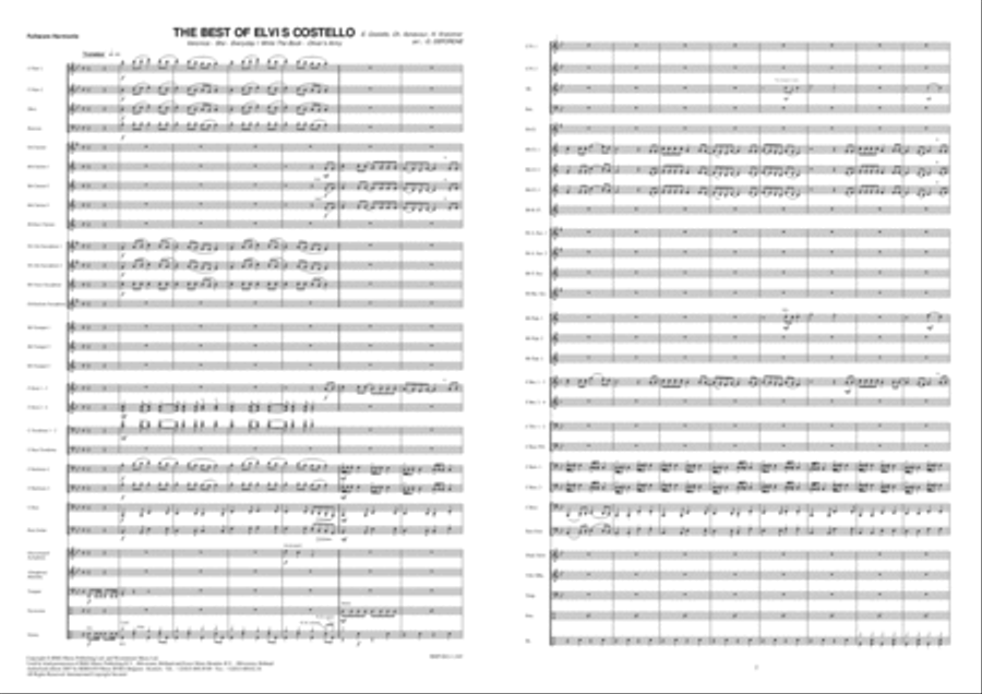 The Best Of Elvis Costello - Medley Concert Band scores gallery preview page 2