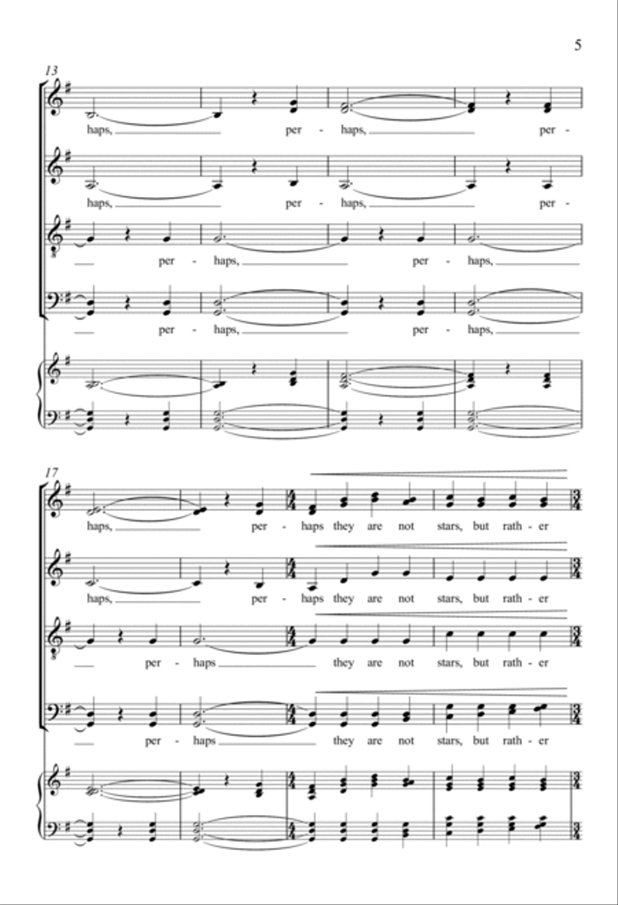 Perhaps They Are Not Stars Divisi scores gallery preview page 4