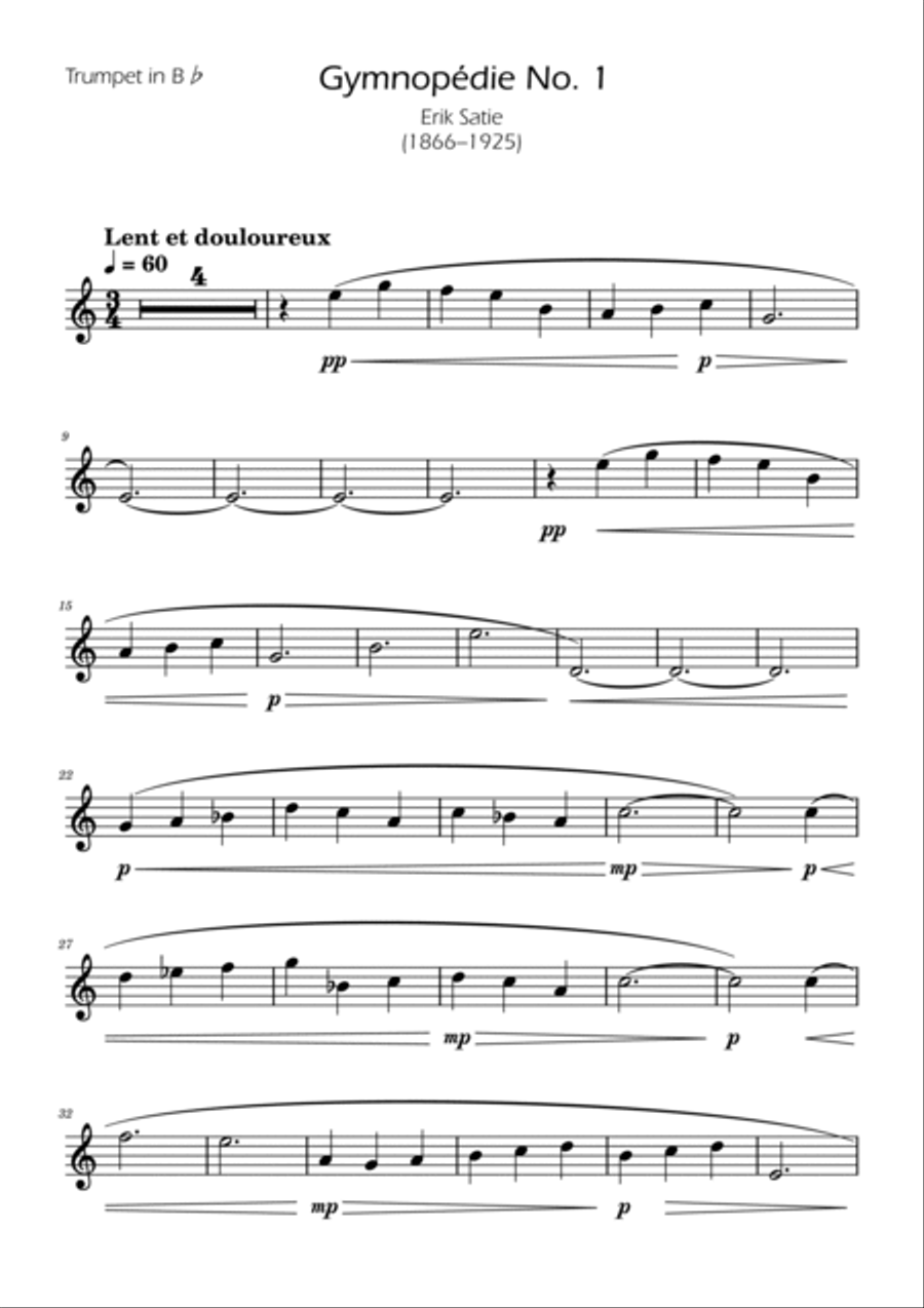 Gymnopedie No. 1 - Brass Trio Brass Trio scores gallery preview page 5