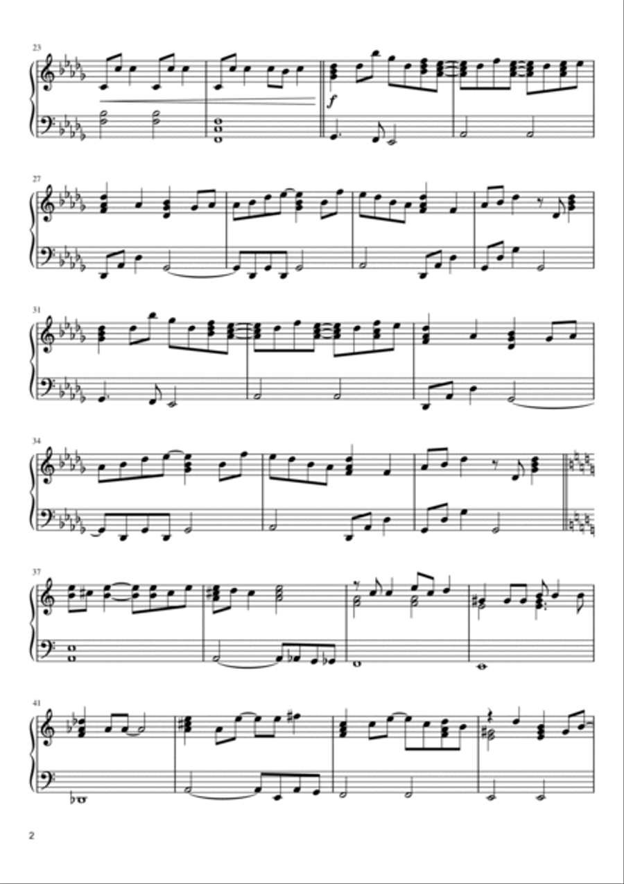 Wuthering Heights Piano Solo scores gallery preview page 2