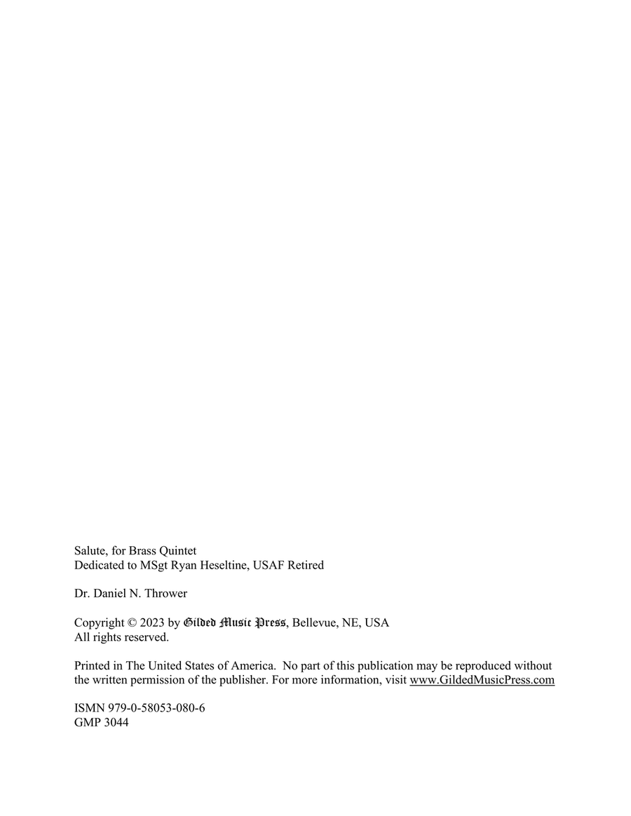 Salute, Op. 125 Brass Quintet scores gallery preview page 2