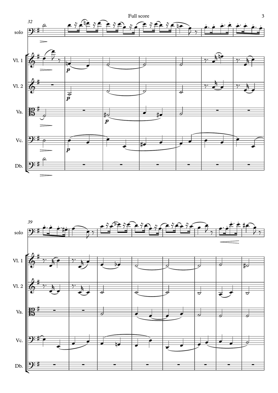 Goltermann - Cello Concerto n°4 op. 65 in G major - 3rd movement - for Cello and String orchestra String Orchestra scores gallery preview page 3