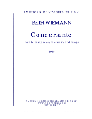 Book cover for [Wiemann] Concertante