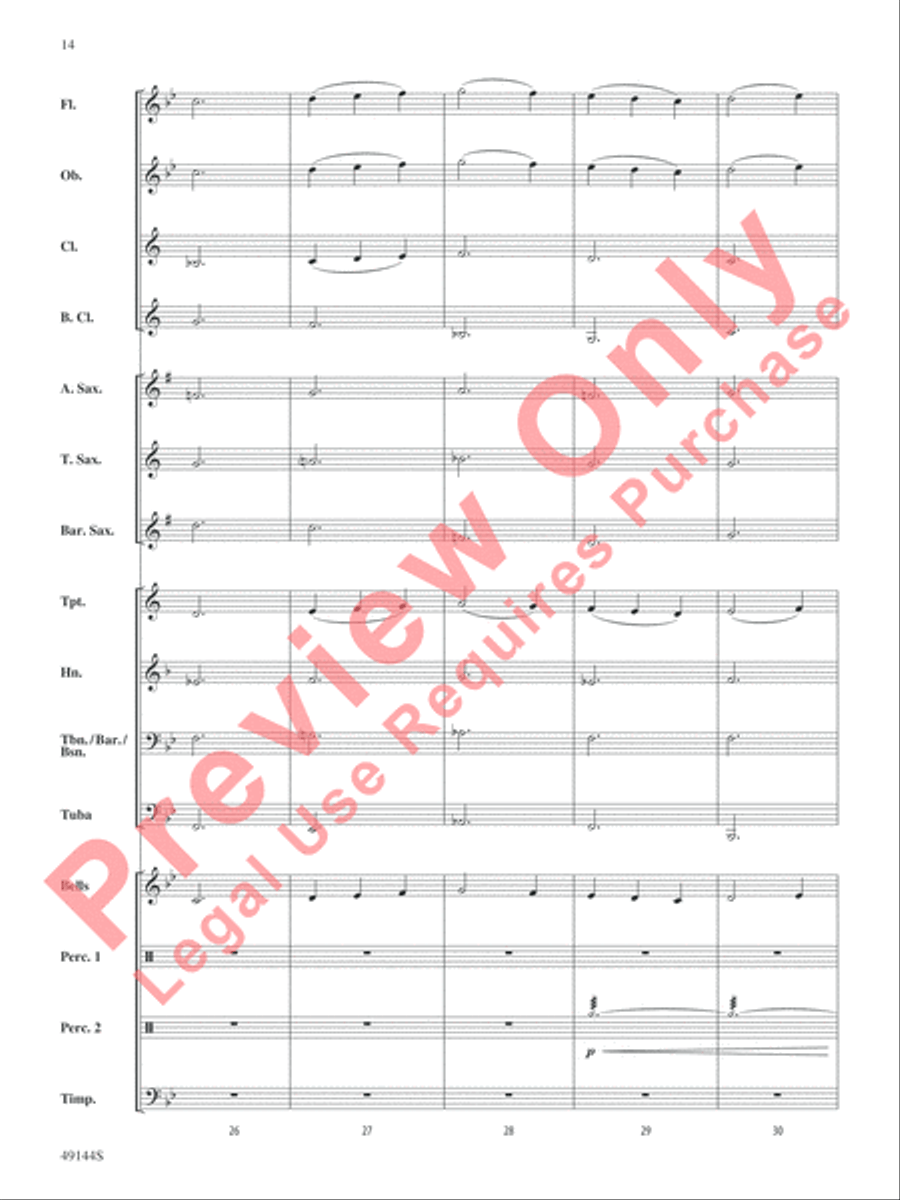 Asteroids Concert Band scores gallery preview page 15