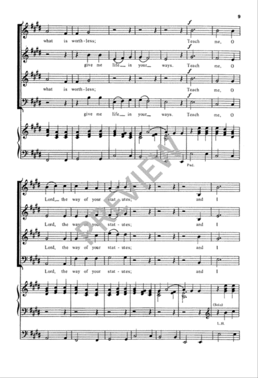 Teach Me, O Lord Teach Me, O Lord 4-Part scores gallery preview page 10