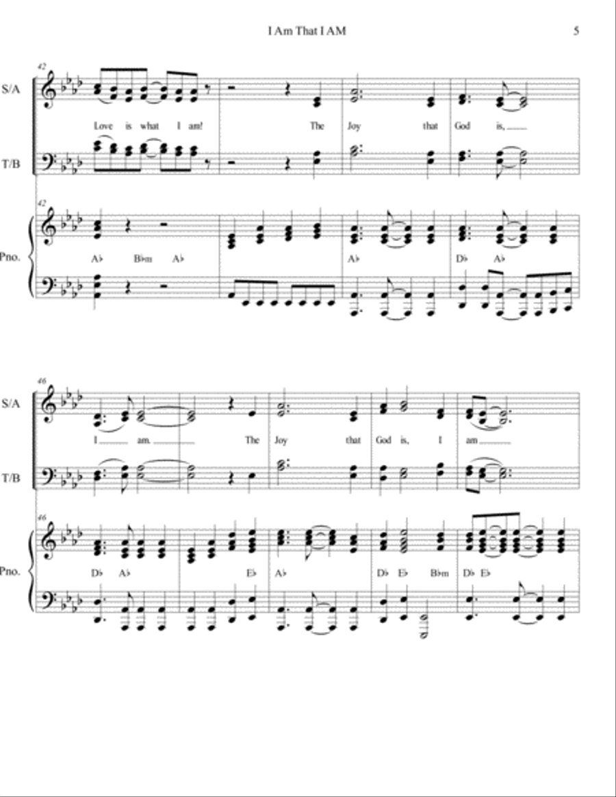 I Am That I Am 4-Part scores gallery preview page 5