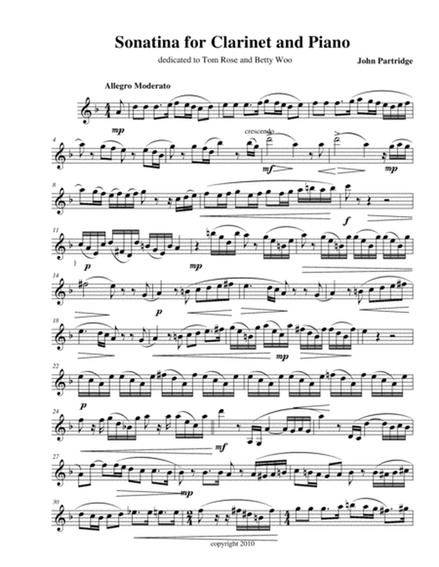 Clarinet Sonata #1 - Clarinet Part