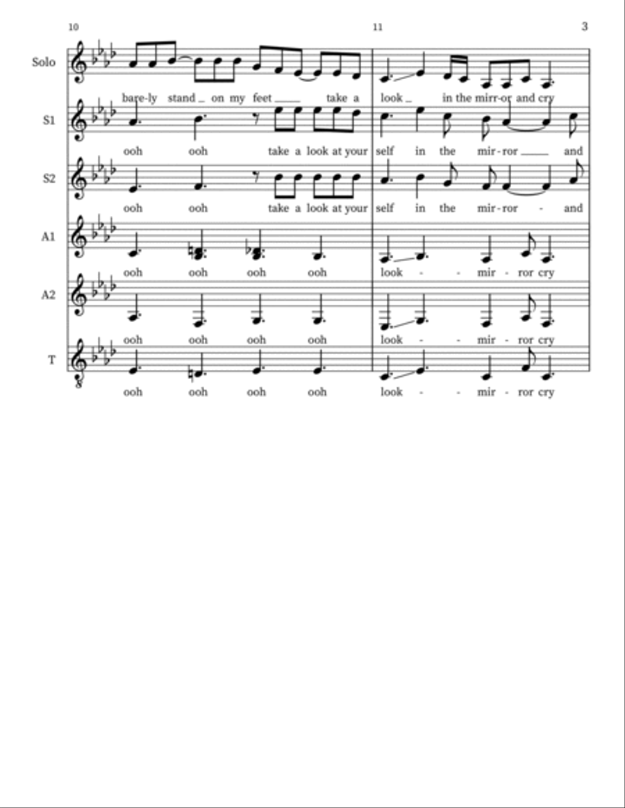 Somebody To Love Somebody To Love A Cappella scores gallery preview page 3