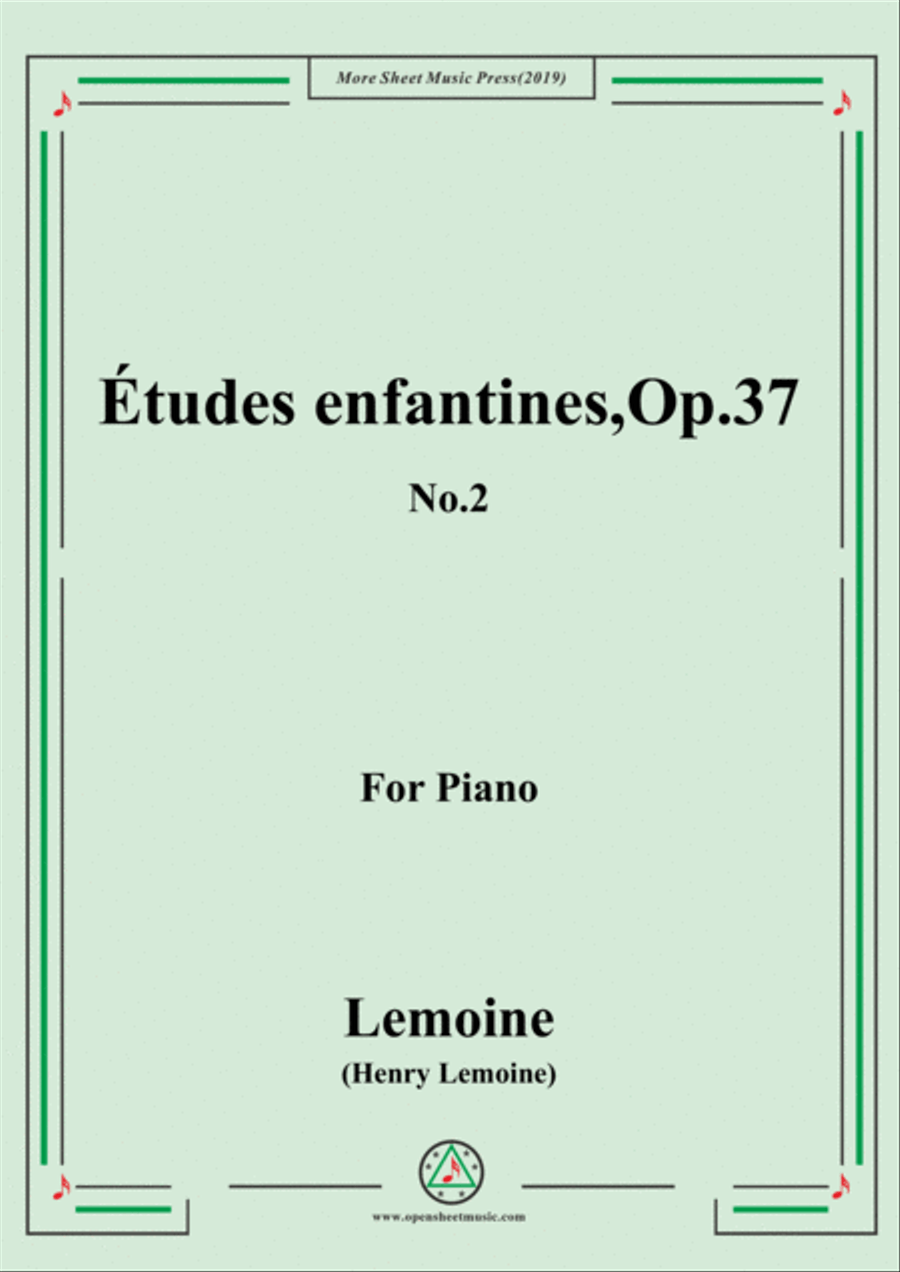 Lemoine-Études enfantines(Etudes) ,Op.37, No.2 Piano Method scores gallery preview page 1