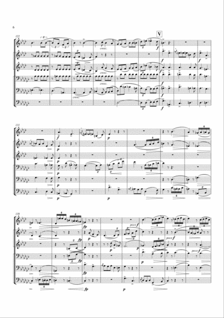 Brass Sextet: Iv - Allegro Con Spirito Chamber Music scores gallery preview page 6