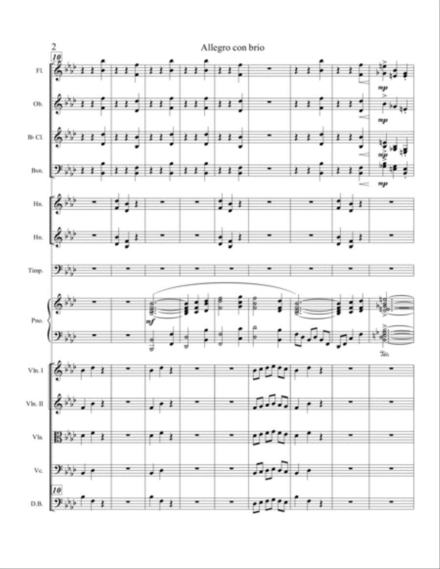 Piano Concerto No. 3 (score only) Full Orchestra scores gallery preview page 3