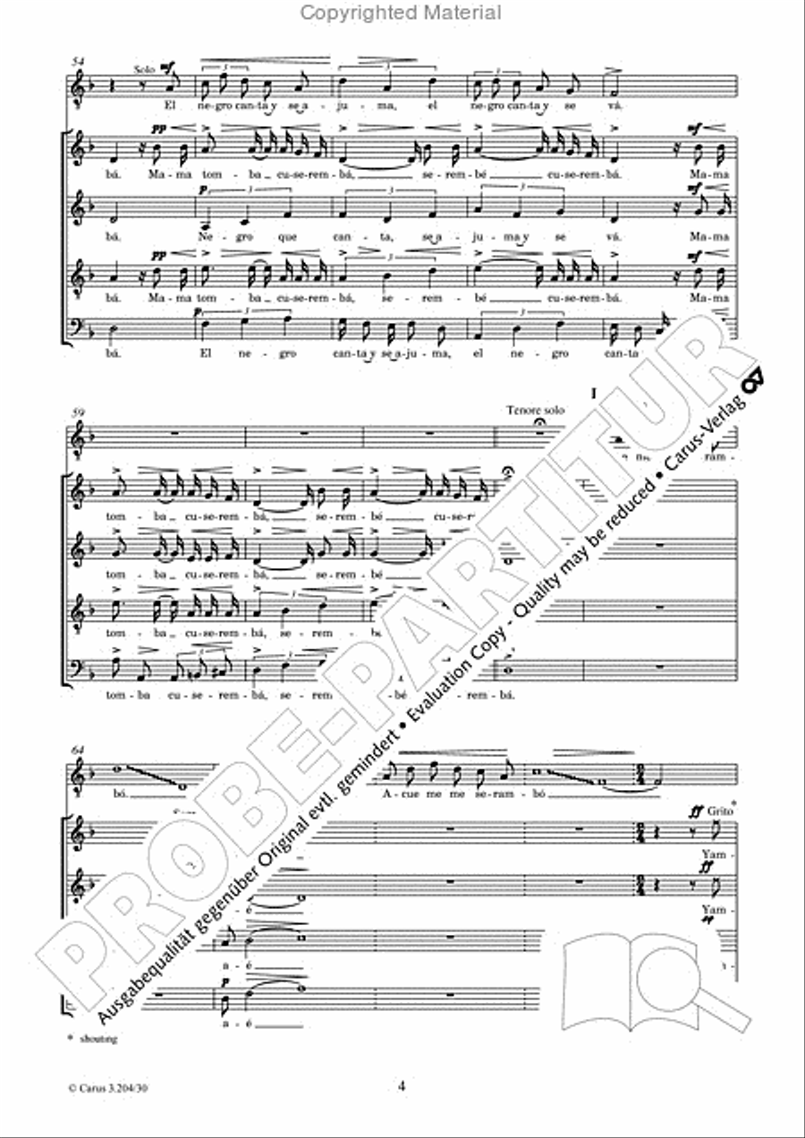 Yambambo Yambambo 4-Part scores gallery preview page 5
