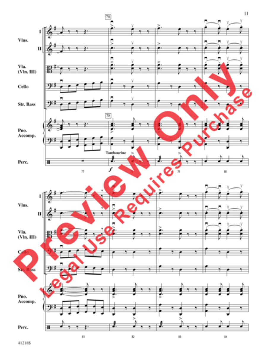Funiculì, Funiculà String Orchestra scores gallery preview page 12