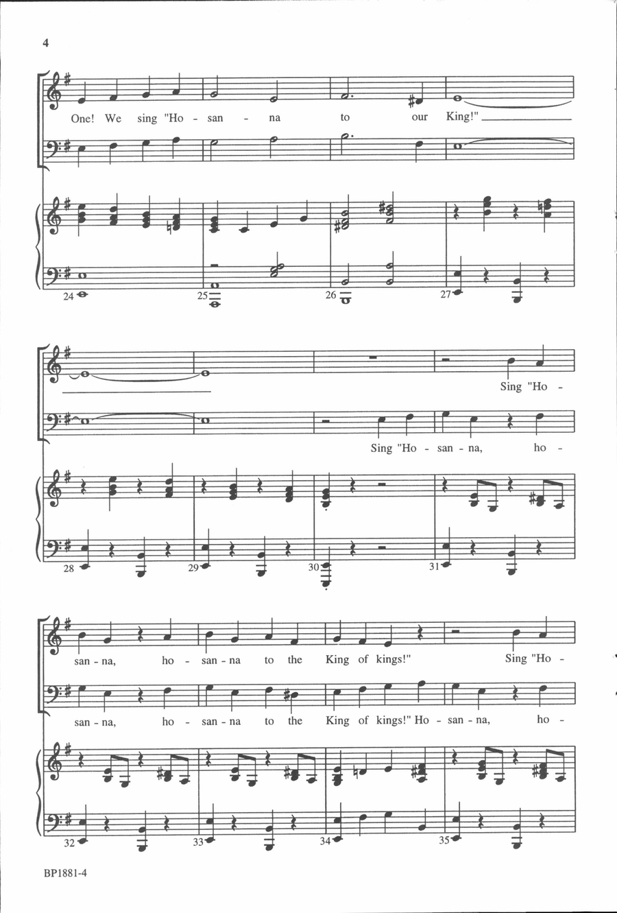 Hosanna to Our King! 4-Part scores gallery preview page 4