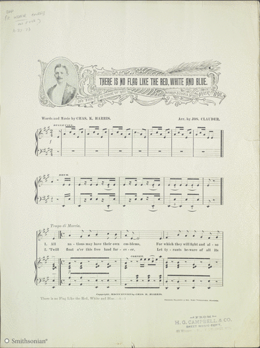 There is no Flag like the Red, White and Blue Piano, Vocal scores gallery preview page 3
