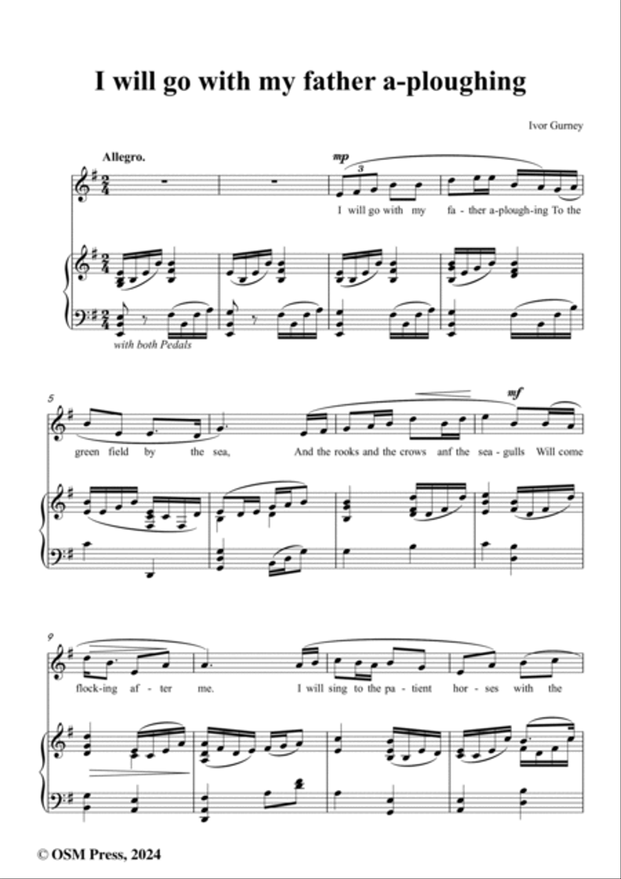 I will go with my father a-ploughing,in e minor Voice scores gallery preview page 2