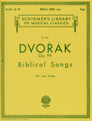 Book cover for Biblical Songs, Op.99