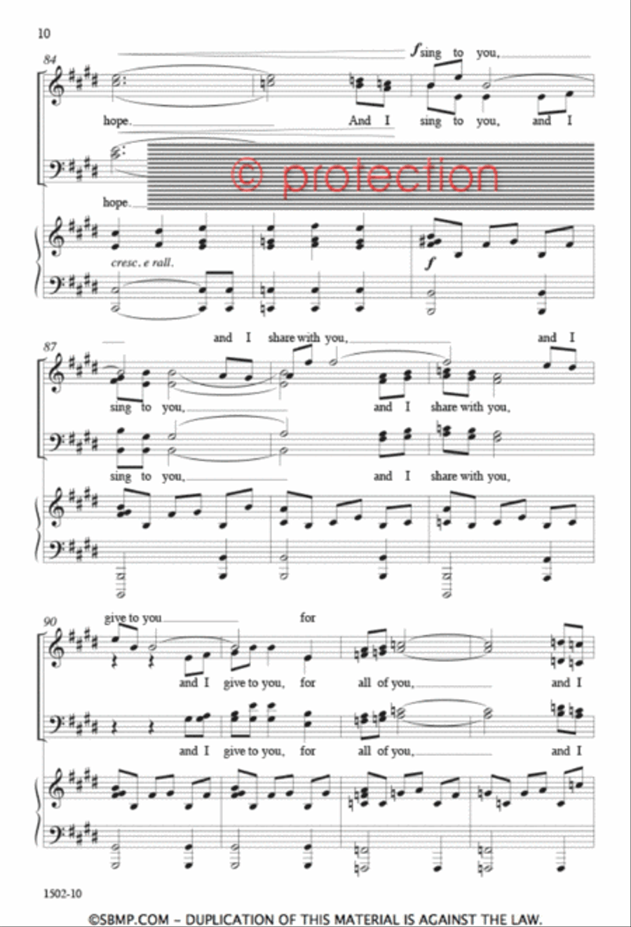 The Music of My Soul - SATB Octavo 4-Part scores gallery preview page 9