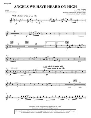 Angels We Have Heard On High (from Carols For Choir And Congregation) - Bb Trumpet 1
