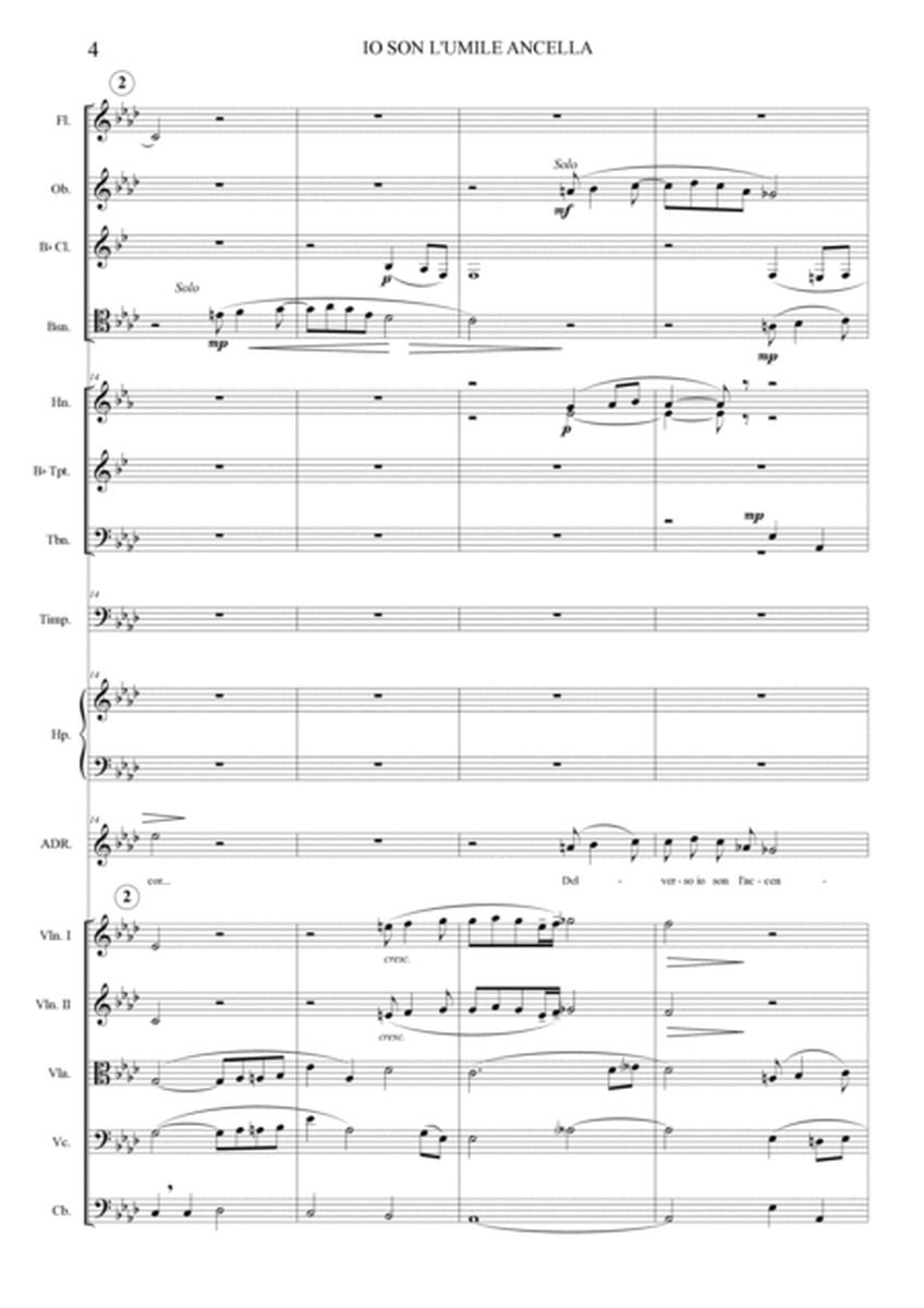 IO SON L'UMILE ANCELLA from "ADRIANA LECOUVREUR" (Score and Parts) image number null