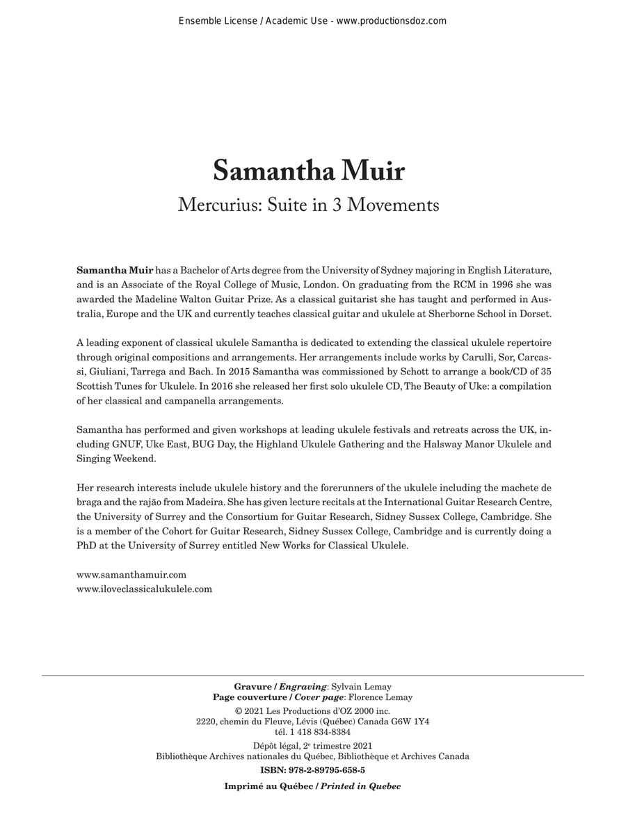 Mercurius: Suite in 3 Movements Ukulele scores gallery preview page 1