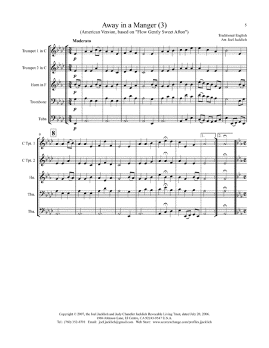 The Big Book of Christmas Carols for Brass Quintet, Vol. I Brass Quintet scores gallery preview page 5