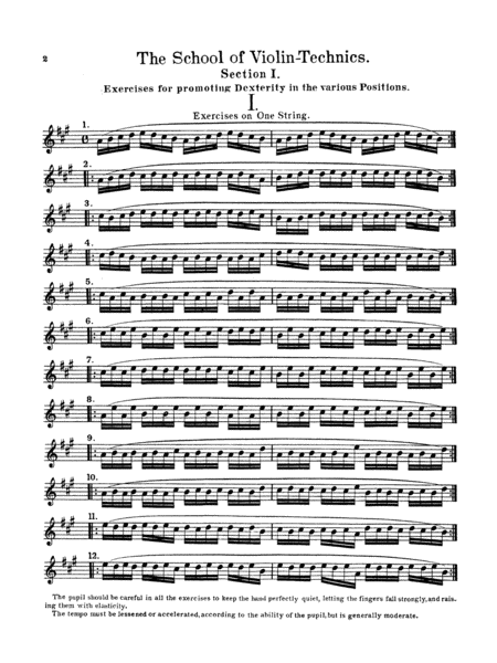 School of Violin Technics