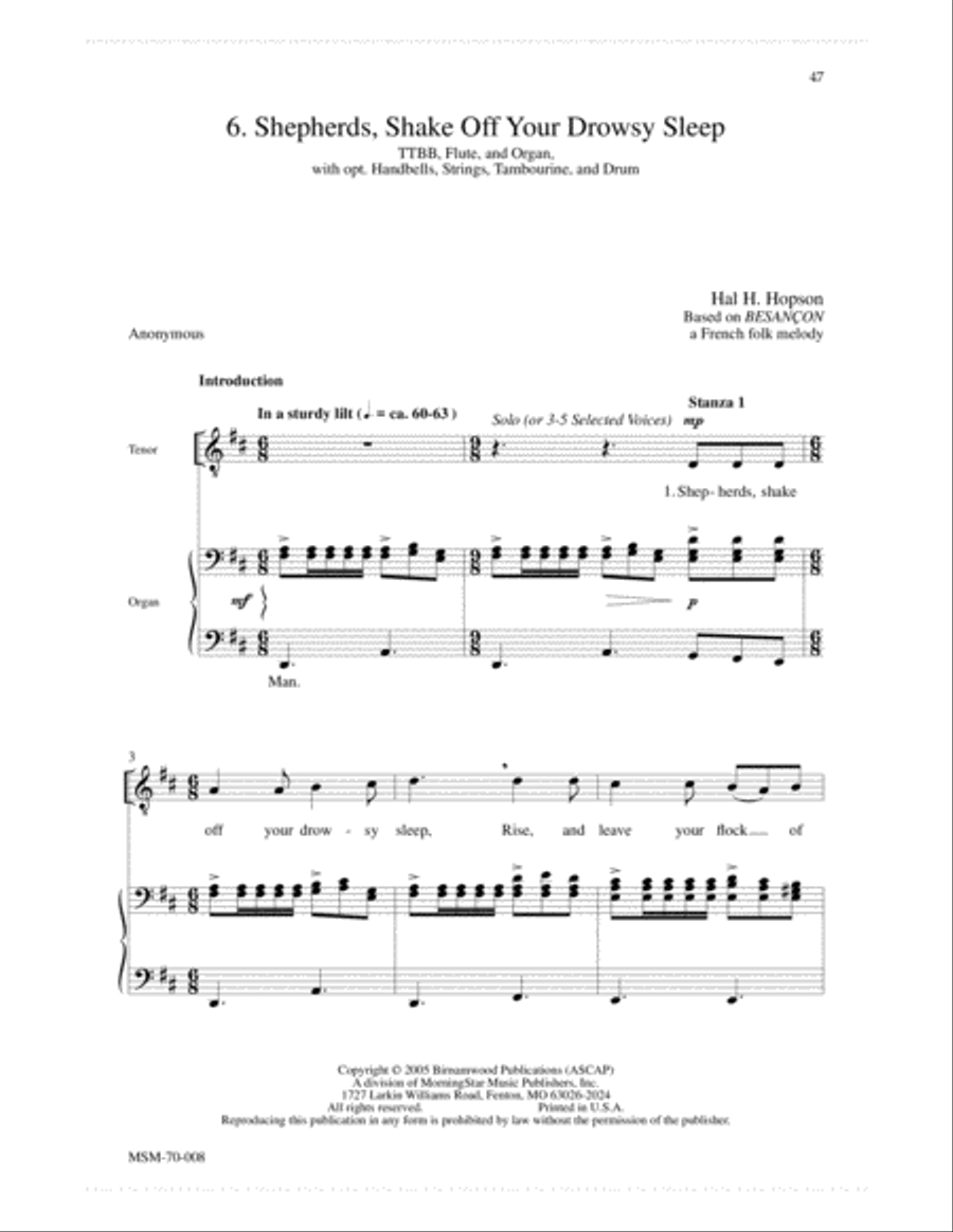 Come Ye Faithful: A Service of Carols 4-Part scores gallery preview page 6