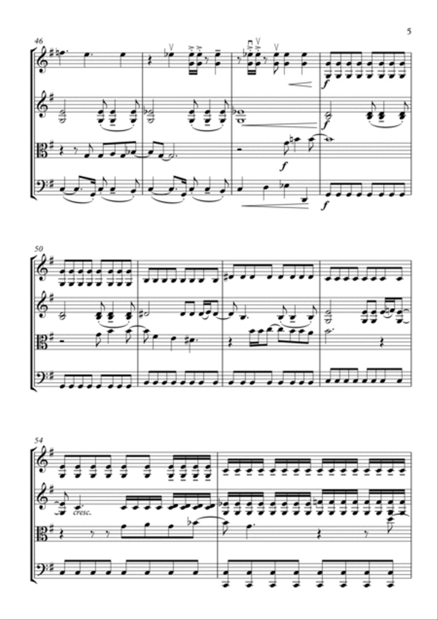 Creep String Quartet scores gallery preview page 5