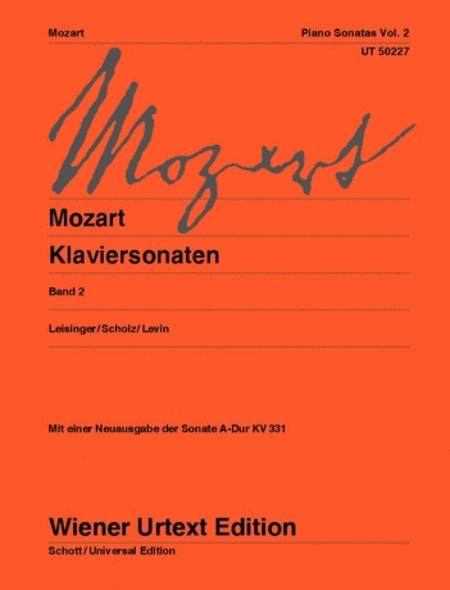 Wolfgang Amadeus Mozart : Piano Sonatas, V2 Urtext Revsd