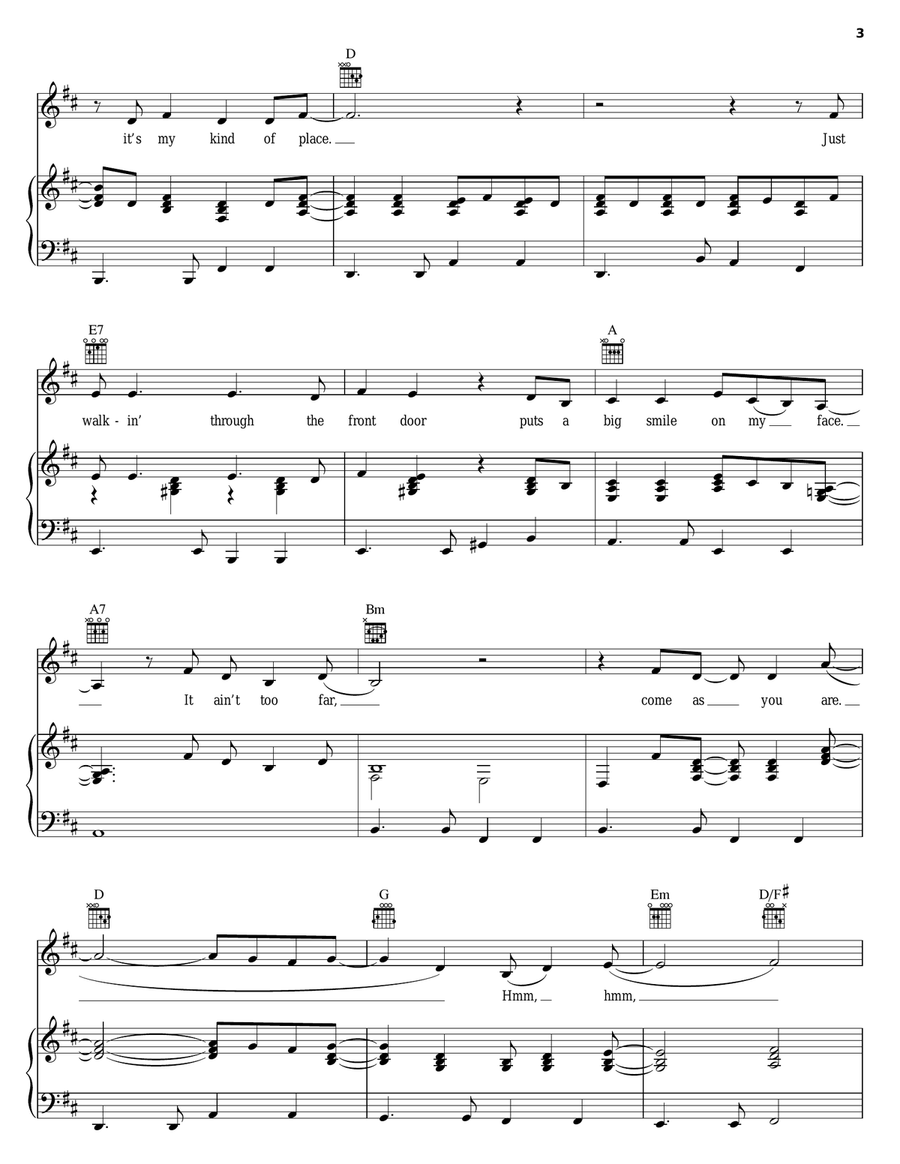 I Love This Bar I Love This Bar Piano, Vocal, Guitar scores gallery preview page 3