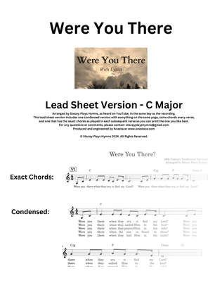 Were You There When They Crucified My Lord? [Lead Sheet C Major]