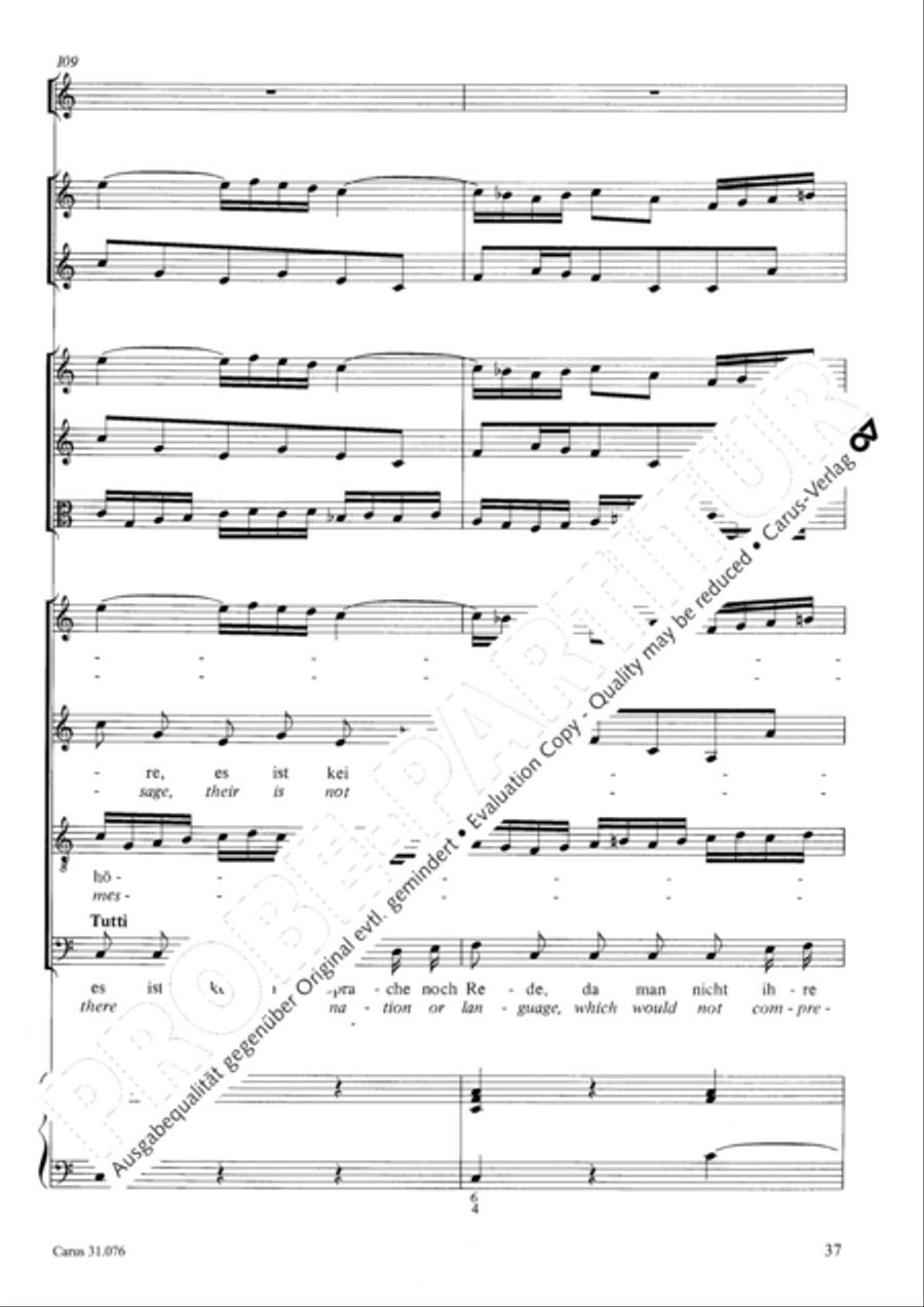 The heavens are telling the Father's glory (Die Himmel erzahlen die Ehre Gottes) 4-Part scores gallery preview page 38
