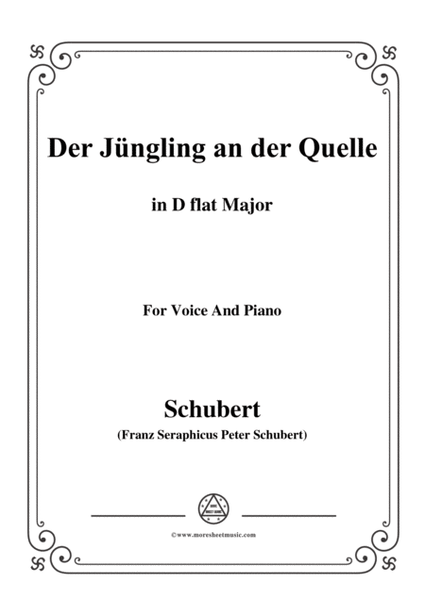 Schubert-Der Jüngling an der Quelle,in D flat Major,for Voice&Piano image number null