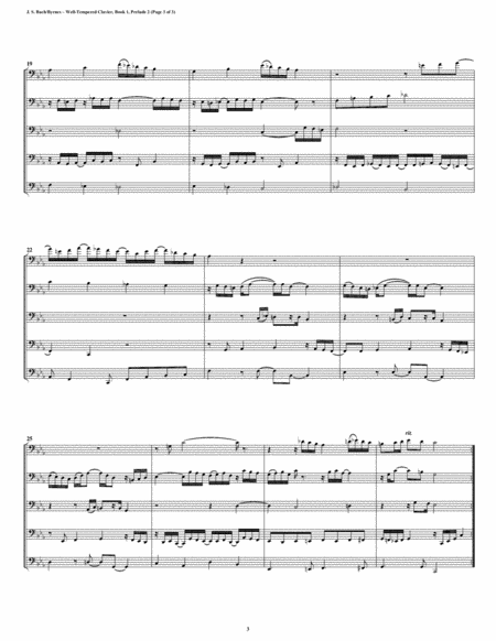 Prelude 02 from Well-Tempered Clavier, Book 2 (Trombone Quintet) image number null
