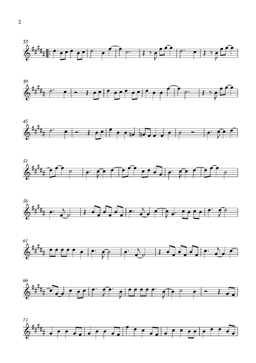 How Far I'll Go B-Flat Clarinet scores gallery preview page 2