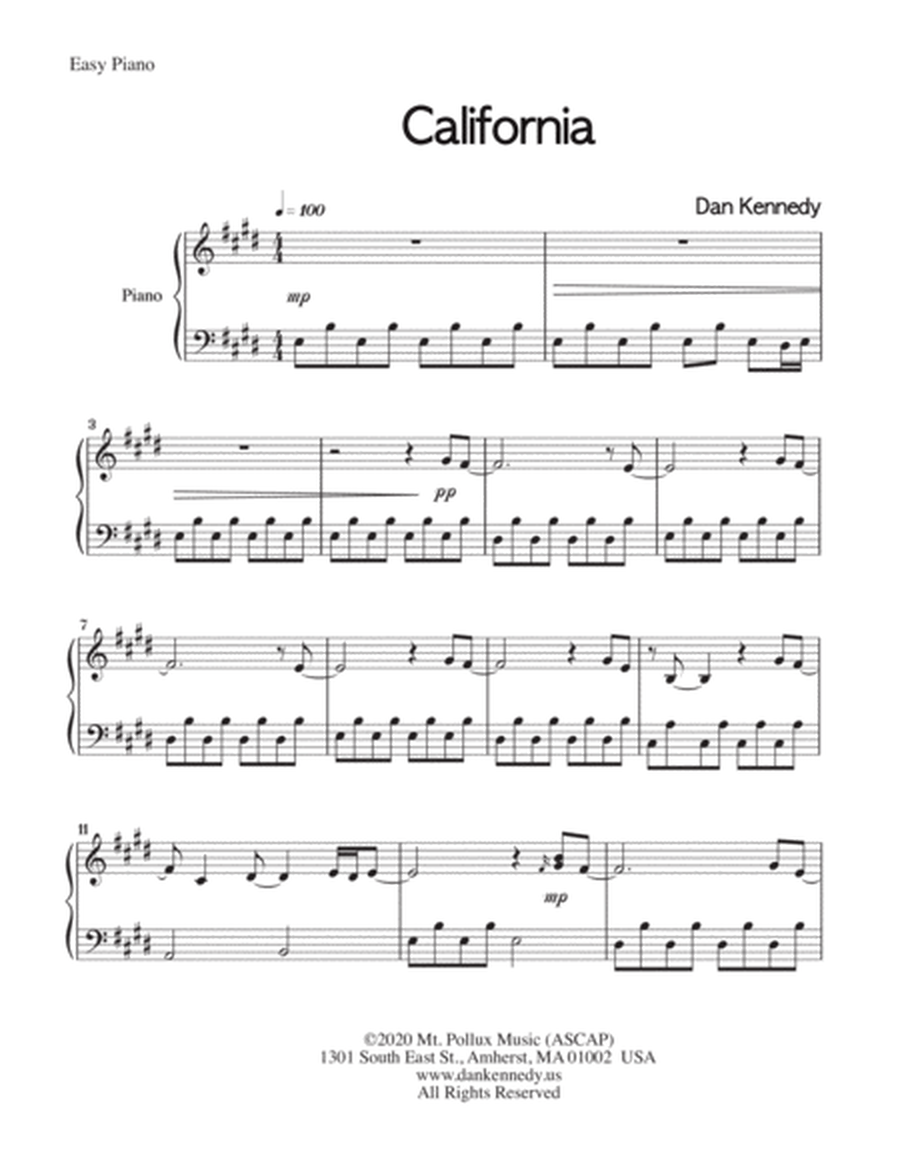 California (Easy Piano) image number null