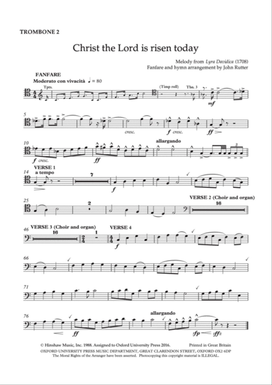 Christ the Lord is risen today 4-Part scores gallery preview page 6