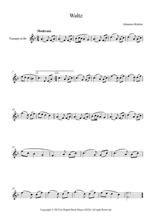 Book cover for Waltz (Op. 39 No. 15) - Johannes Brahms (Trumpet)