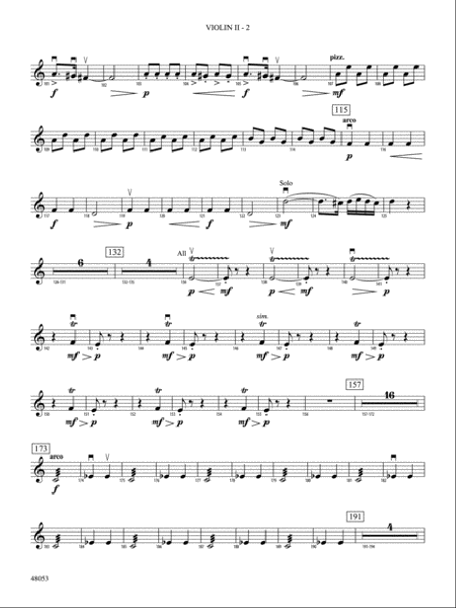 Danza Ritual del Fuego: 2nd Violin String Orchestra scores gallery preview page 2