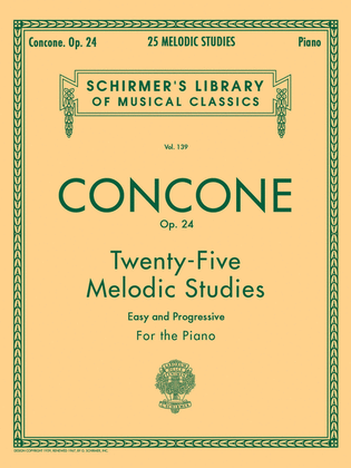 Book cover for 25 Melodic Studies, Op. 24