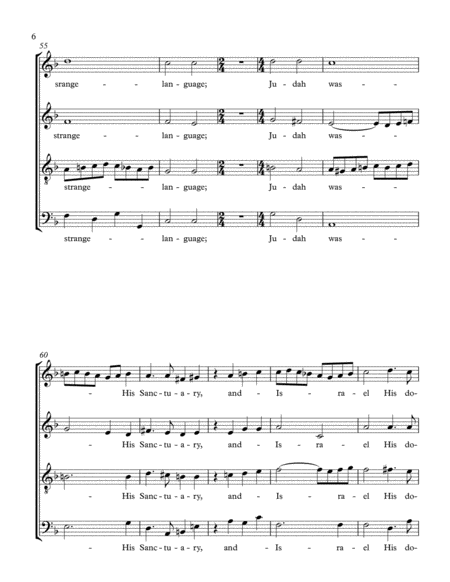 Psalm 114, for A Capella Chorus