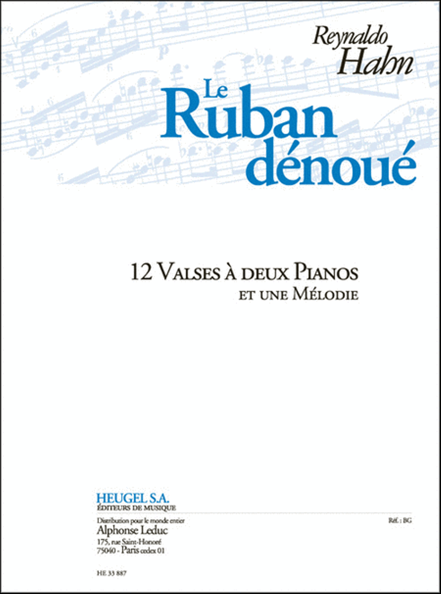 Le Ruban Denoue 12 Valses A Deux Pianos Et Une Melodie Piano Solo scores gallery preview page 1