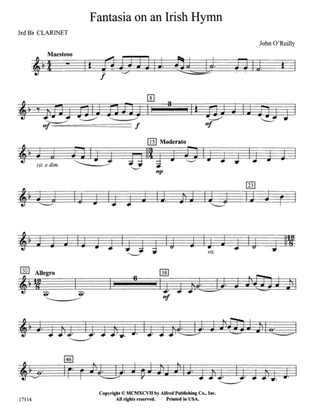 Fantasia on an Irish Hymn: 3rd B-flat Clarinet