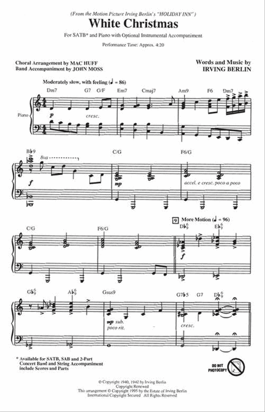 White Christmas White Christmas 4-Part scores gallery preview page 3