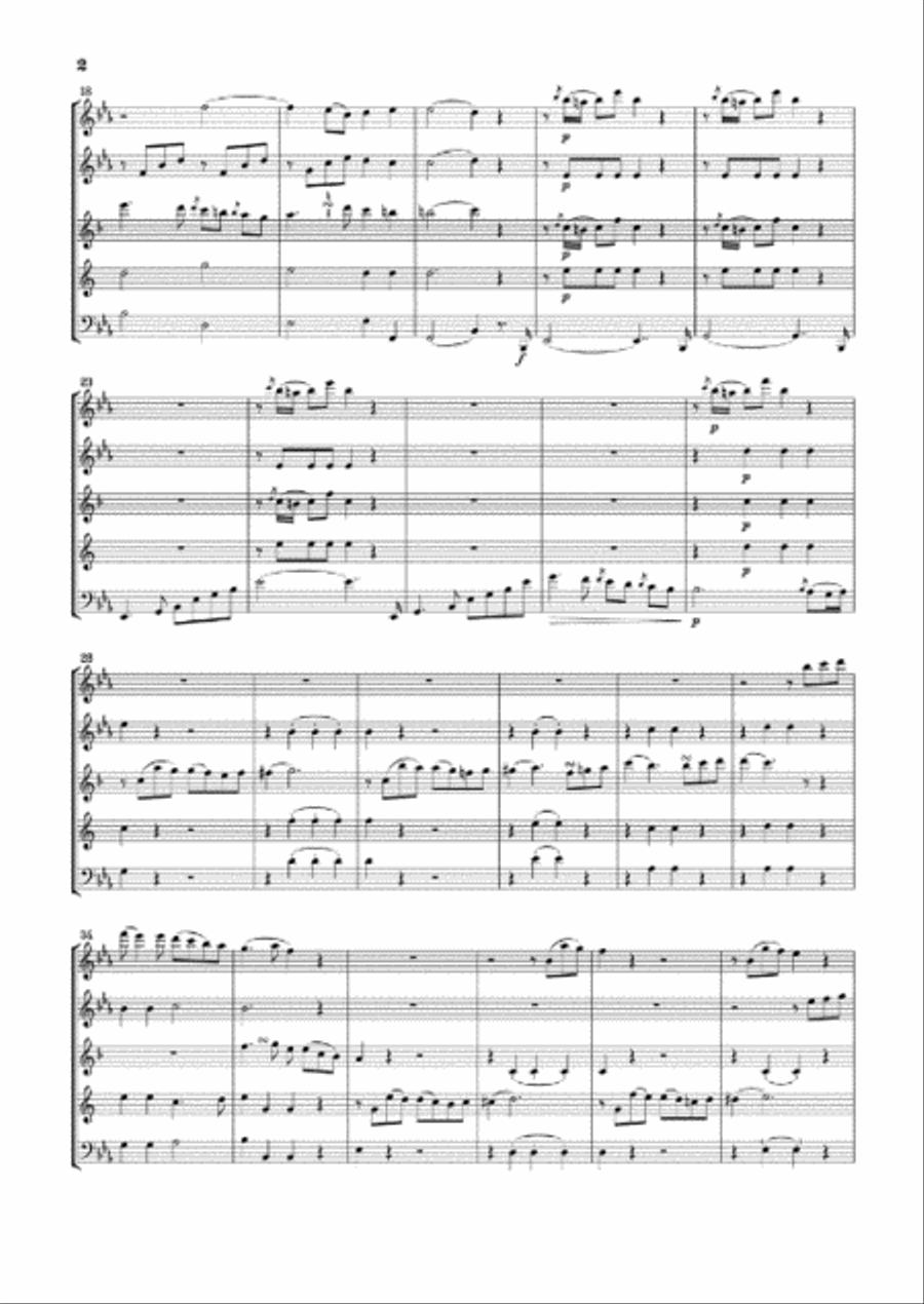 Quintet for Wind Instruments in E-flat Major, Op. 88 No. 2 Woodwind Quintet scores gallery preview page 3