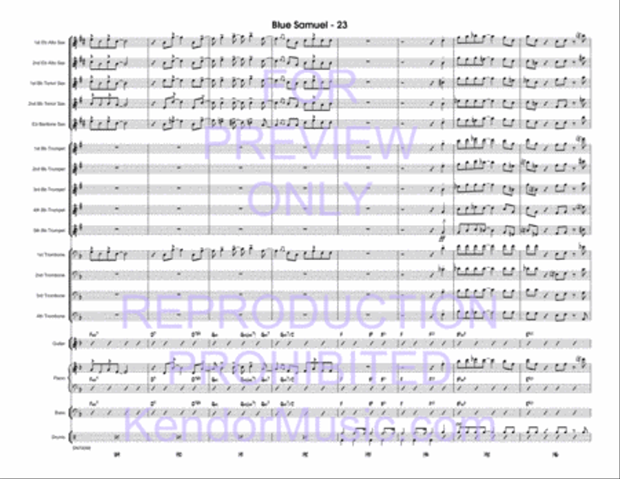 Blue Samuel Jazz Ensemble scores gallery preview page 24