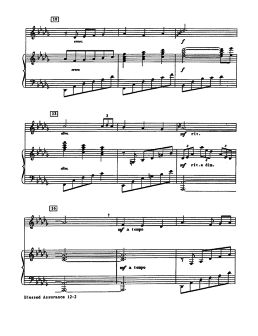 Blessed Assurance - Piano and Trumpet Trumpet Solo scores gallery preview page 2