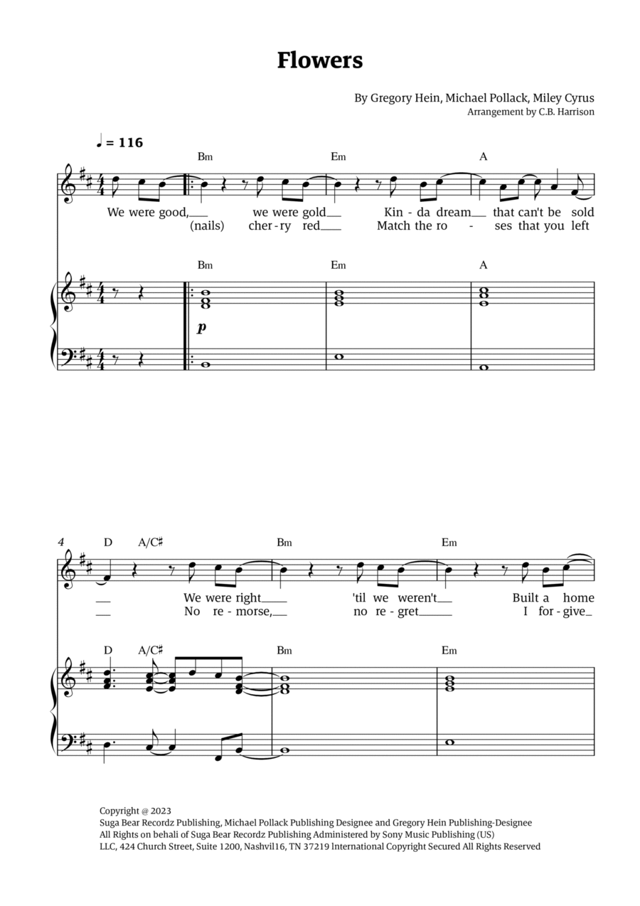 Flowers Voice scores gallery preview page 1